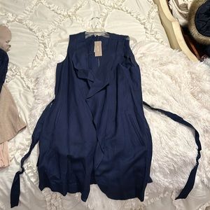 Joan Vass French Navy Vest
